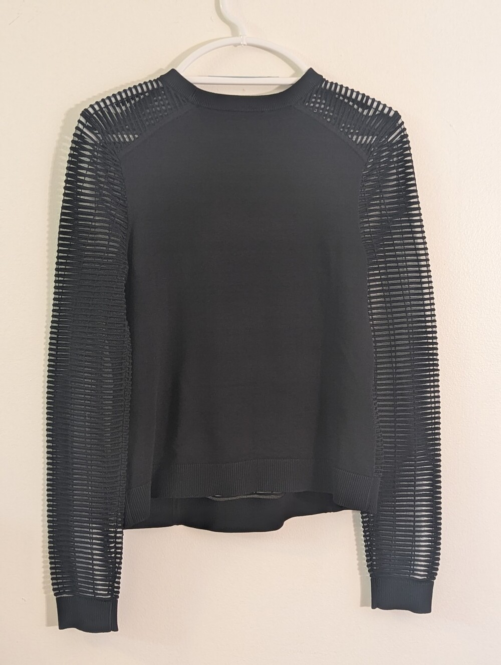 Ted Baker London Black Sheer Ladder Knit Openwork Sweater Size 3 US 8 - Picture 8 of 8